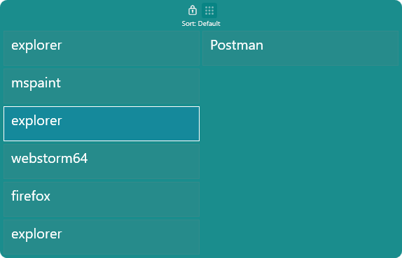 Text Only (Vertical) Alt Tab Layout